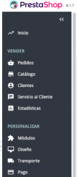 tienda online con prestashop Panel de administración de prestashop
